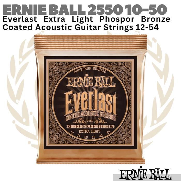 ERNIE BALL Everlast 2550 Coated Acoustic Guitar Strings 10-50 | Senar