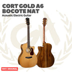 Cort GOLD A6 BOCOTE NAT Acoustic Electric w/Case - Gitar Akustik Elektrik