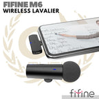 FIFINE M6 Handphone Wireless Lavalier Microphone | Mic Hp Clip On C