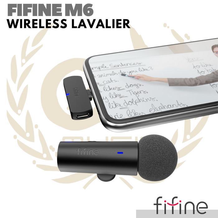 FIFINE M6 Handphone Wireless Lavalier Microphone | Mic Hp Clip On C