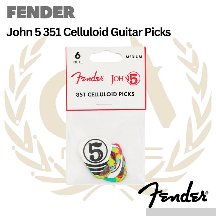 Fender John 5 351 Celluloid Guitar Picks - Pik Gitar 6pcs
