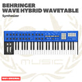 Behringer Wave Legendary 8-Voice Multi-Timbral Hybrid Synthesizer with Wavetable Generators and Analog VCF and VCA, LFO, 3 Envelopes, Arpeggiator and Sequencer - Keyboard Synth