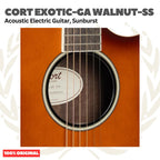 Cort Exotic-GA Walnut Sunburst Acoustic Electric Guitar