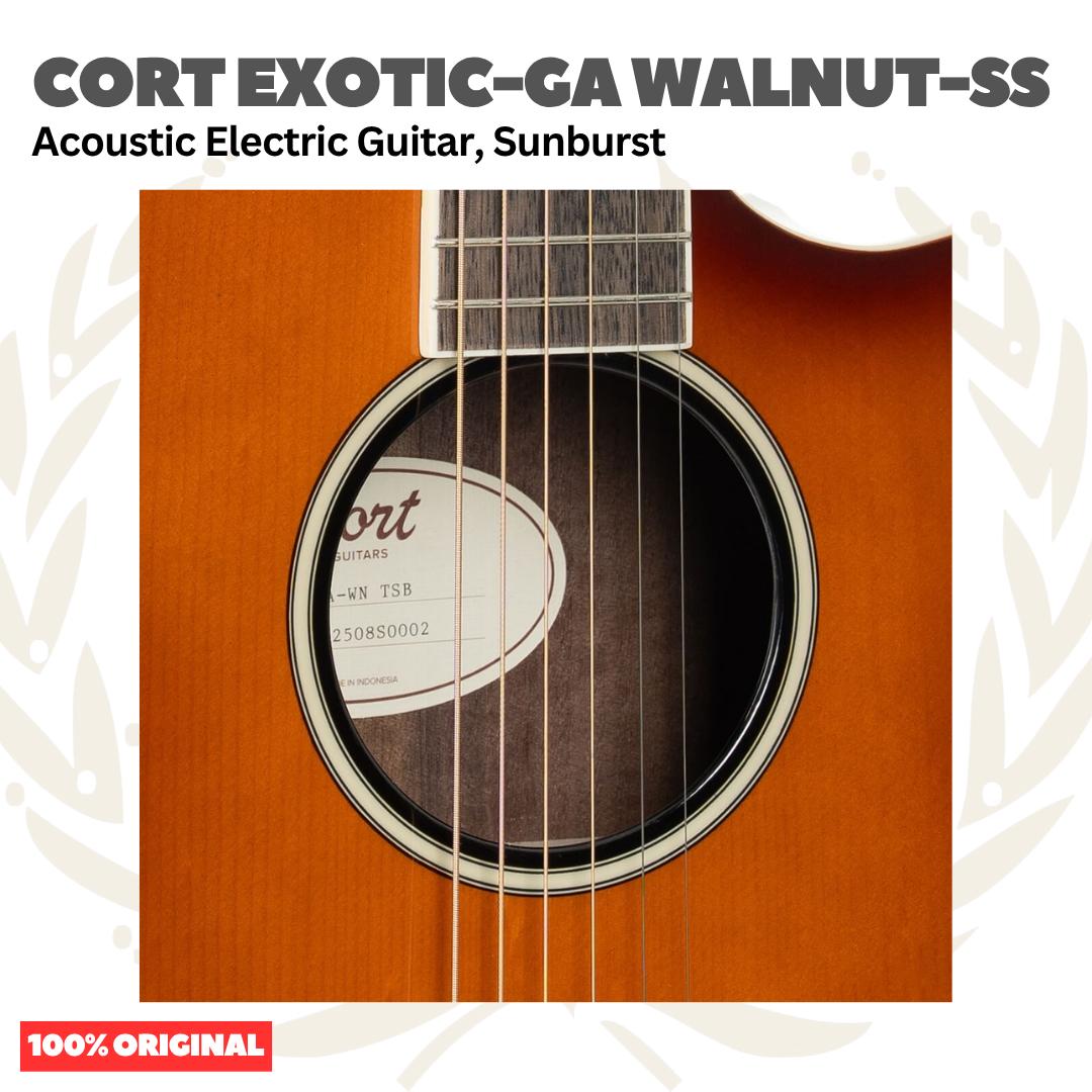 Cort Exotic-GA Walnut Sunburst Acoustic Electric Guitar