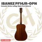 Ibanez PF14JR-OPN Acoustic Guitar w/Bag, Open Pore Natural - Gitar Akustik