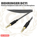 Behringer BC11 Premium Headphone Cable with in-Line Microphone - Kabel Jack Headphone TRS to TRRS