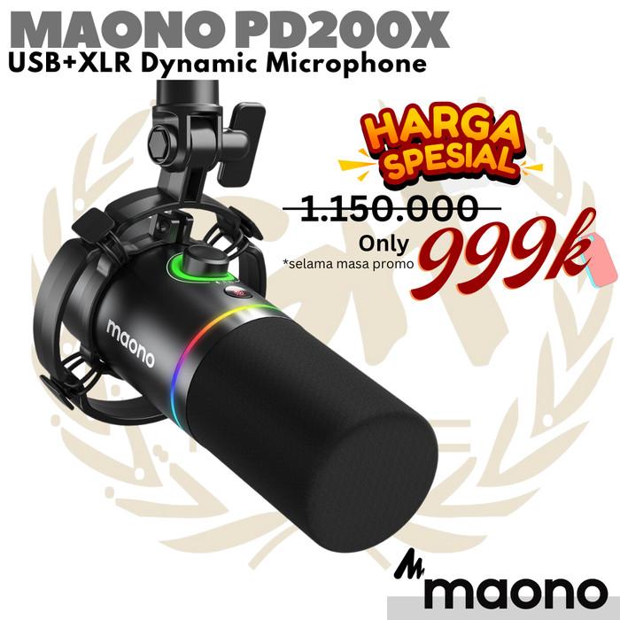 MAONO PD200X USB / XLR Dynamic Microphone | Gaming Podcast PD200 RGB
