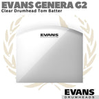 EVANS GENERA G2 Clear Drumhead Tom Batter | 8 10 12 13 14 15 16 Inch