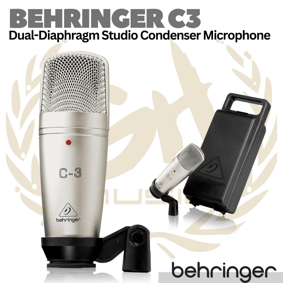 BEHRINGER C3 Dual-Diaphragm Studio Condenser Microphone | Mic Rekaman