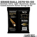 ERNIE BALL Everlast 2570 Aluminum Bronze Acoustic Guitar Strings 10-50