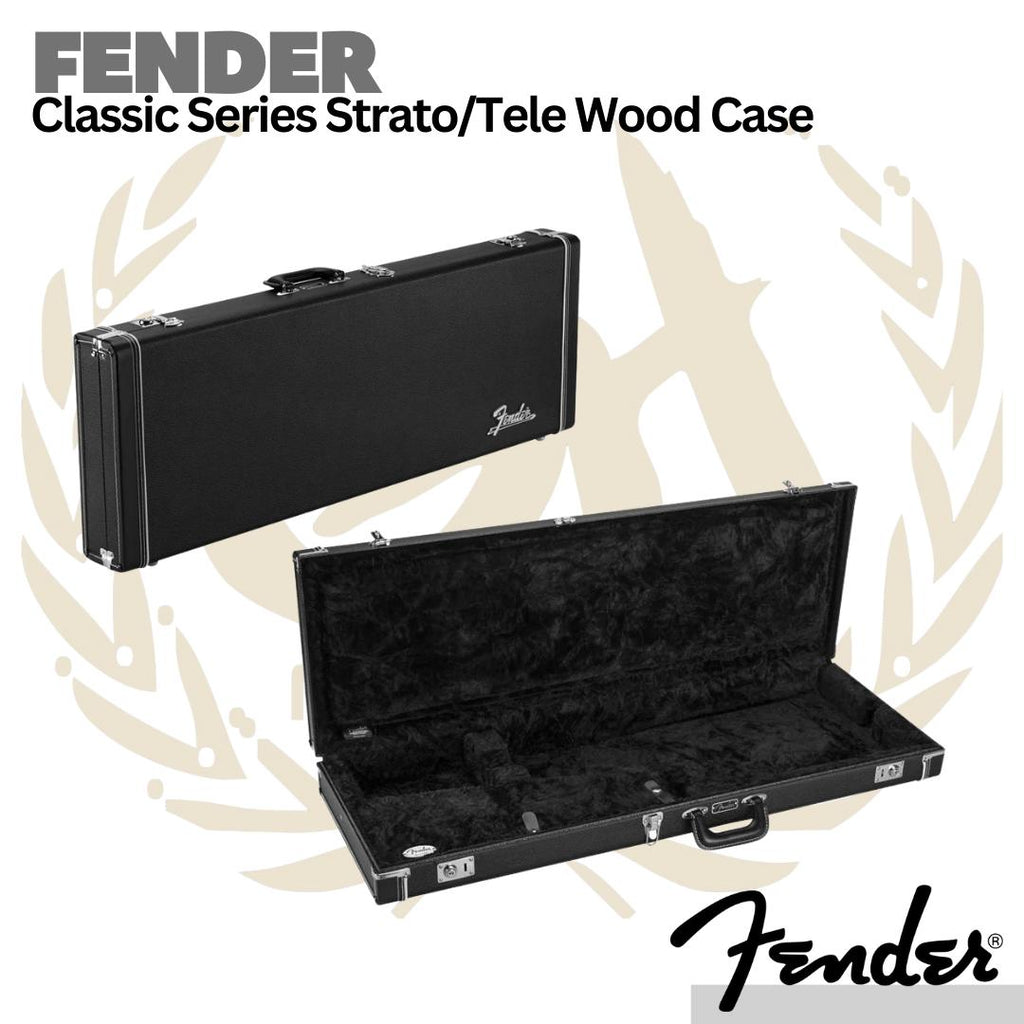 Fender Classic Series Stratocaster/Telecaster Guitar Wood Case - Tweed