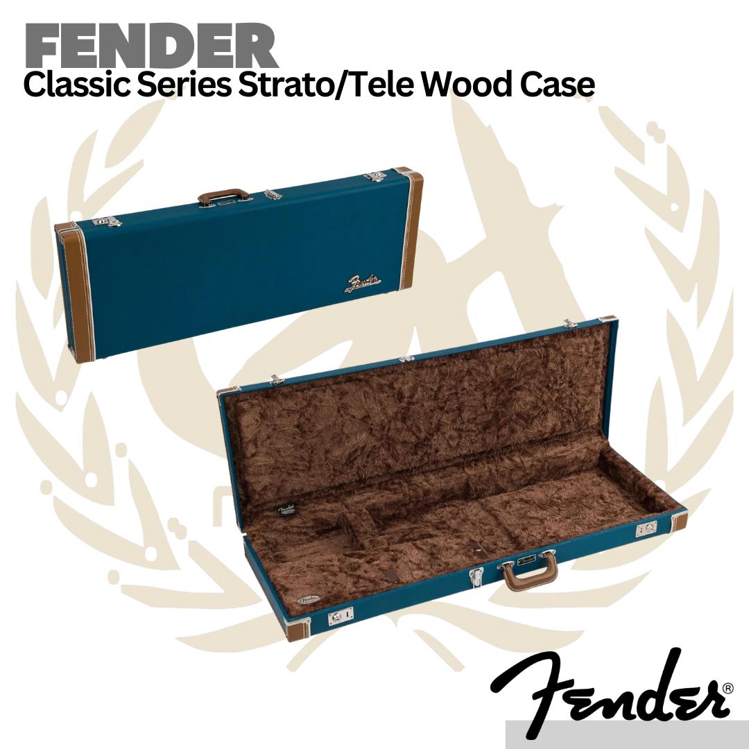 Fender Classic Series Stratocaster/Telecaster Guitar Wood Case - Tweed
