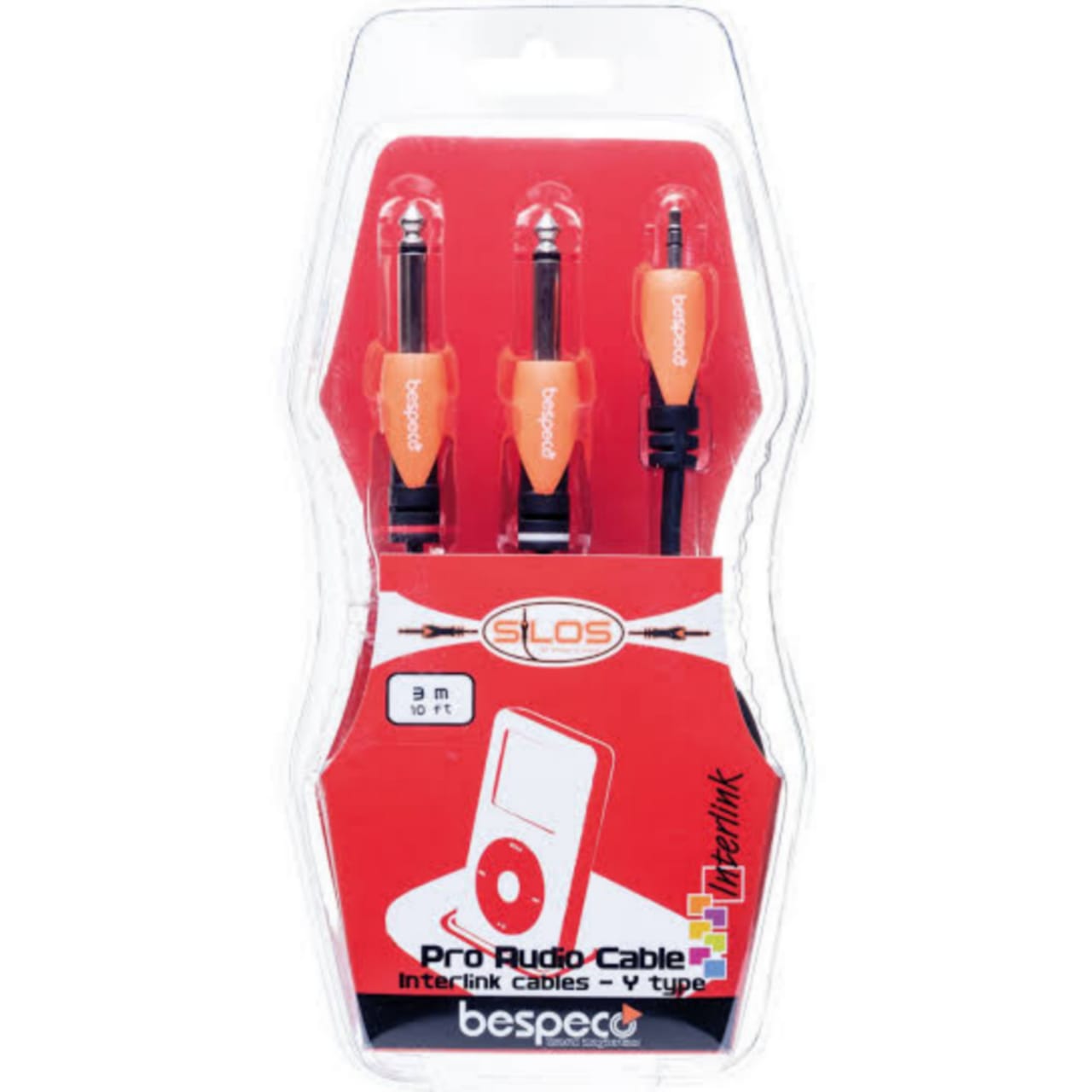 Kabel Bespeco SLYMSJ Silos Series 3,5mm TRS to Dual 1/4 TS Stereo