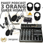 PAKET PODCAST 3 ORANG MURAH BERKUALITAS MAONO A03 + RT ELEGANT 6