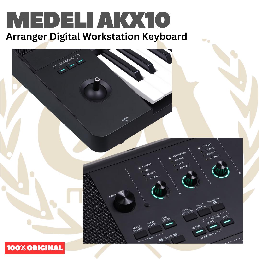 MEDELI AKX10 61-Keys Arranger Digital Workstation Keyboard Portable - AKX-10 Keyboard Original Asli