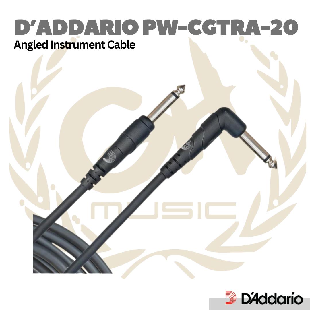 D’ADDARIO PLANET WAVES PW-CGTRA-20 ANGLED SINGLE CONDUCTOR INSTR CABLE 20FT