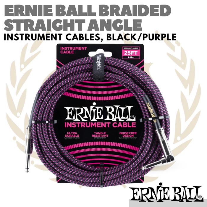 ERNIE BALL BRAIDED Straight Angle Instrument Cable | Kabel Jack Gitar