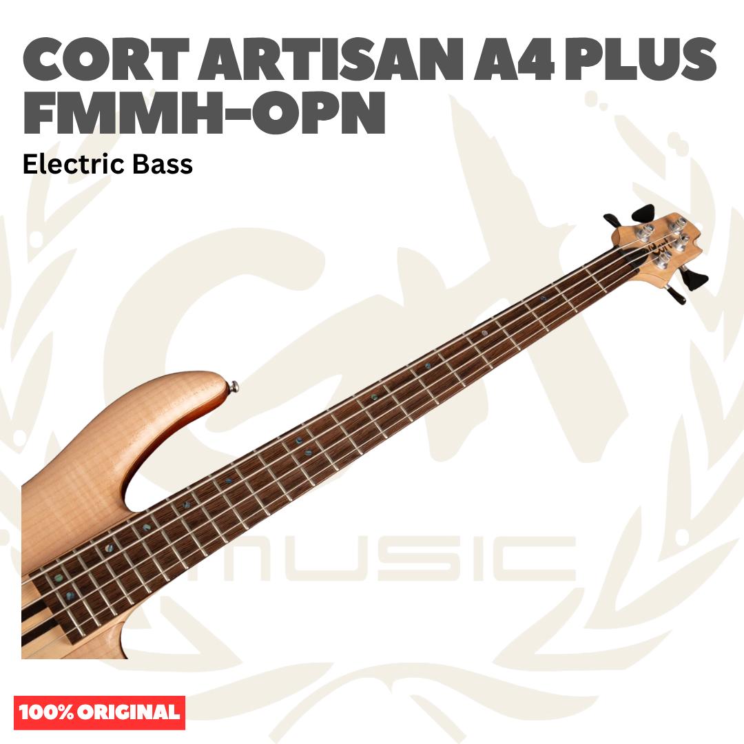 Cort Artisan A4 Plus FMMH Electric Bass Guitar - Bass Listrik Elektrik