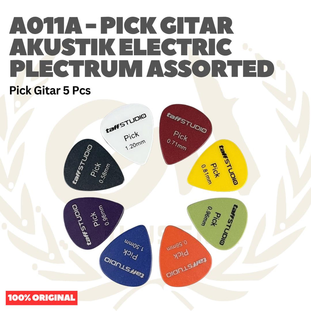 Pick Gitar Akustik Elektrik Plectrum Assorted - A011A Pick Gitar Isi 5