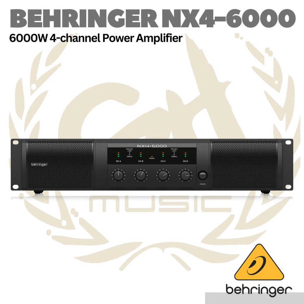 Behringer NX4-6000 6000W 4-channel Power Amplifier Mixer Class D