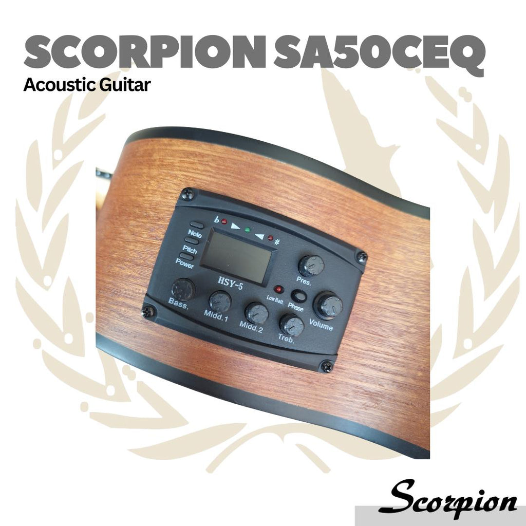 Scorpion SA50C Acoustic Guitar - Gitar Akustik