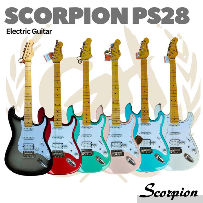 Scorpion Premium Series PS28 Electric Guitar - Gitar Elektrik Listrik PS-28 Stratocaster - SPK