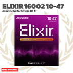 ELIXIR 16002 Nanoweb Phosphor Bronze Acoustic Guitar Strings 10-47