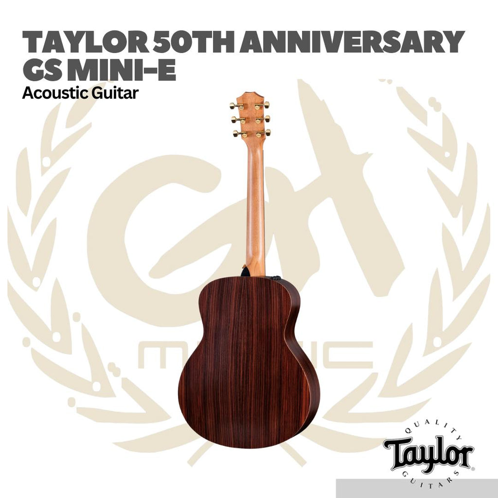 Taylor 50th Anniversary GS Mini-e Rosewood SB LTD Acoustic Guitar - Gitar Akustik