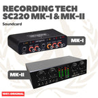 Recording Tech SC220 MK-I & MK-II Professional Audio Interface Soundcard for Recording or Live Streaming - Sound Card SC-220