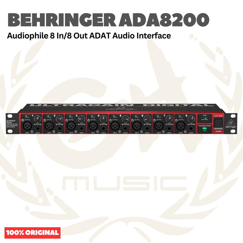 BEHRINGER ADA8200 ADA 8200 Audio Interface with Midas Mic Preamps