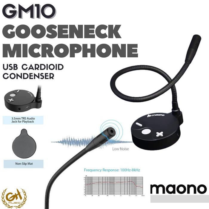 MAONO AU-GM10 Gooseneck Microphone, USB Cardioid Condenser Mic
