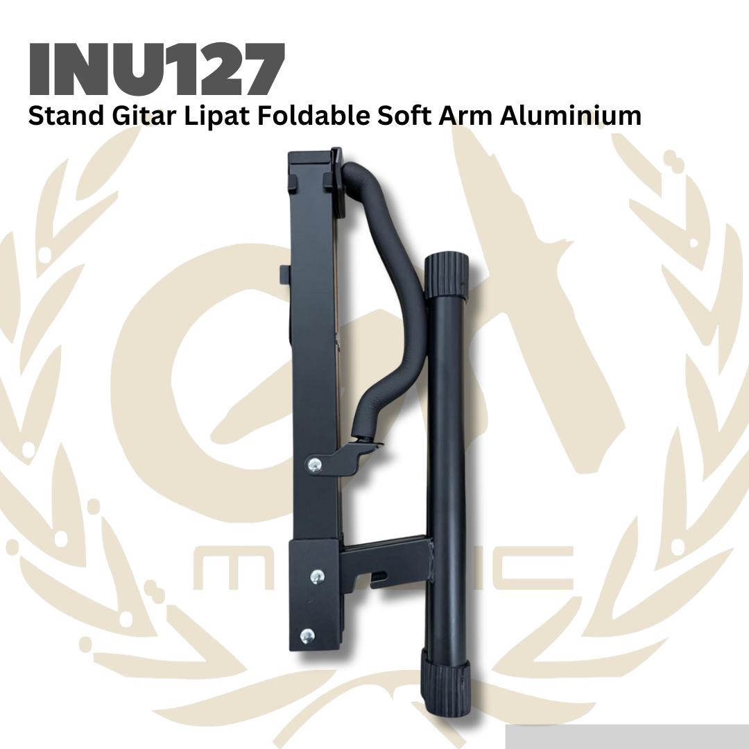 Stand Gitar Lipat Foldable Guitar Soft Arm Aluminium INU127 - Stand Lipat Gitar Bass INU-127