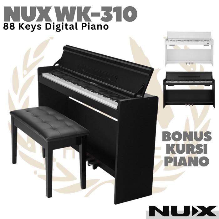 NUX WK310 88 Keys Digital Piano Hammer Action | Keyboard WK-310 - BLACK