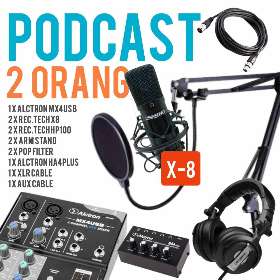 PODCAST LENGKAP 2 ORANG ALCTRON MX4USB + RT HP100 + MICROPHONE