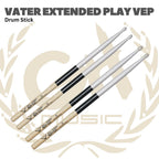 Vater V-E-P Xtended Play Series 5A 5B Stik Drum Kayu - Stik Drum Tahan Lama dengan Shield Anti-Pecah