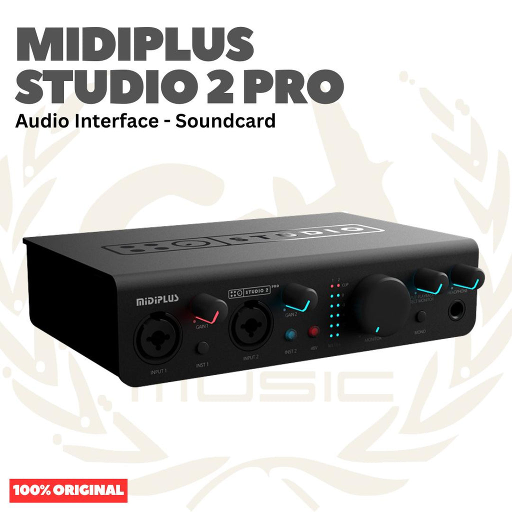 MIDIPLUS STUDIO 2 & STUDIO 2 PRO USB SOUNDCARD RECORDING MIC VOCAL ASMR PODCAST ZOOM AUDIO INTERFACE