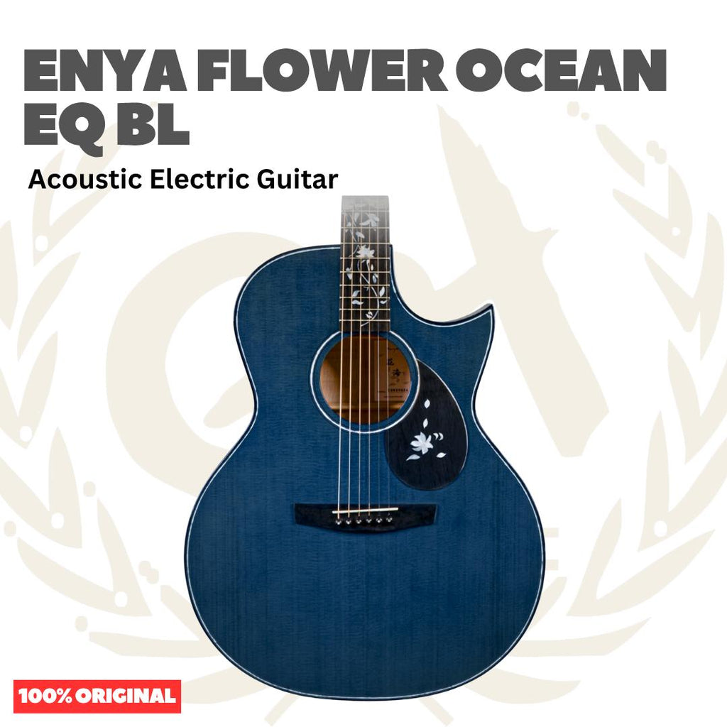 Enya Flower Ocean EQ Acoustic Guitar - Gitar Akustik