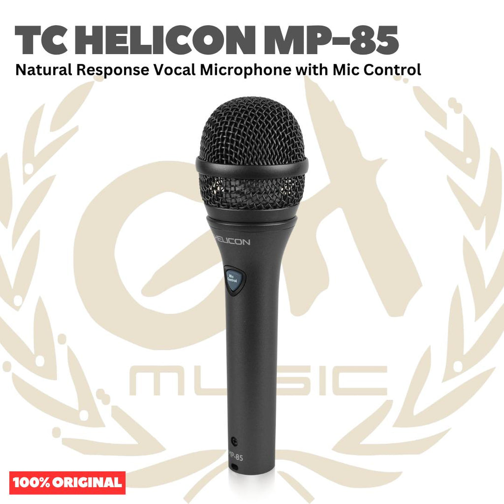 TC Helicon MP-85 Natural Response Vocal Microphone with Mic Control - Mik Dynamic Mikrofon Genggam Handheld MP85 Original Asli