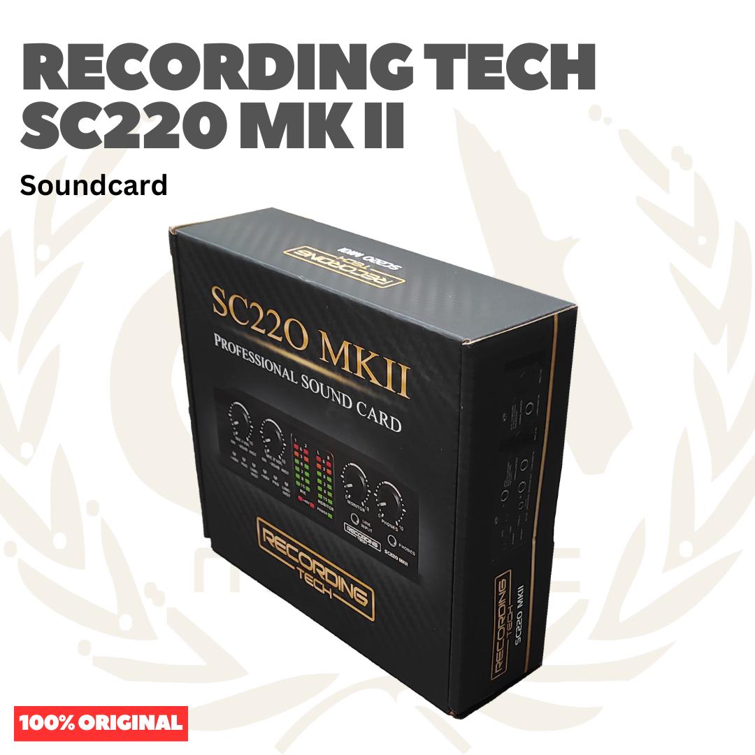 Recording Tech SC220 MK-I & MK-II Professional Audio Interface Soundcard for Recording or Live Streaming - Sound Card SC-220