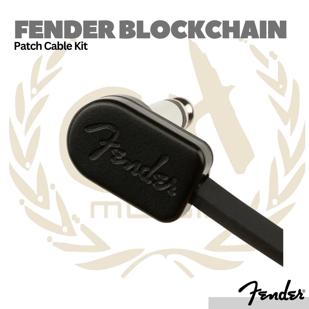 Fender Blockchain Patch Cable Kit Pack, Extra Small, Black | Kabel Efek Set