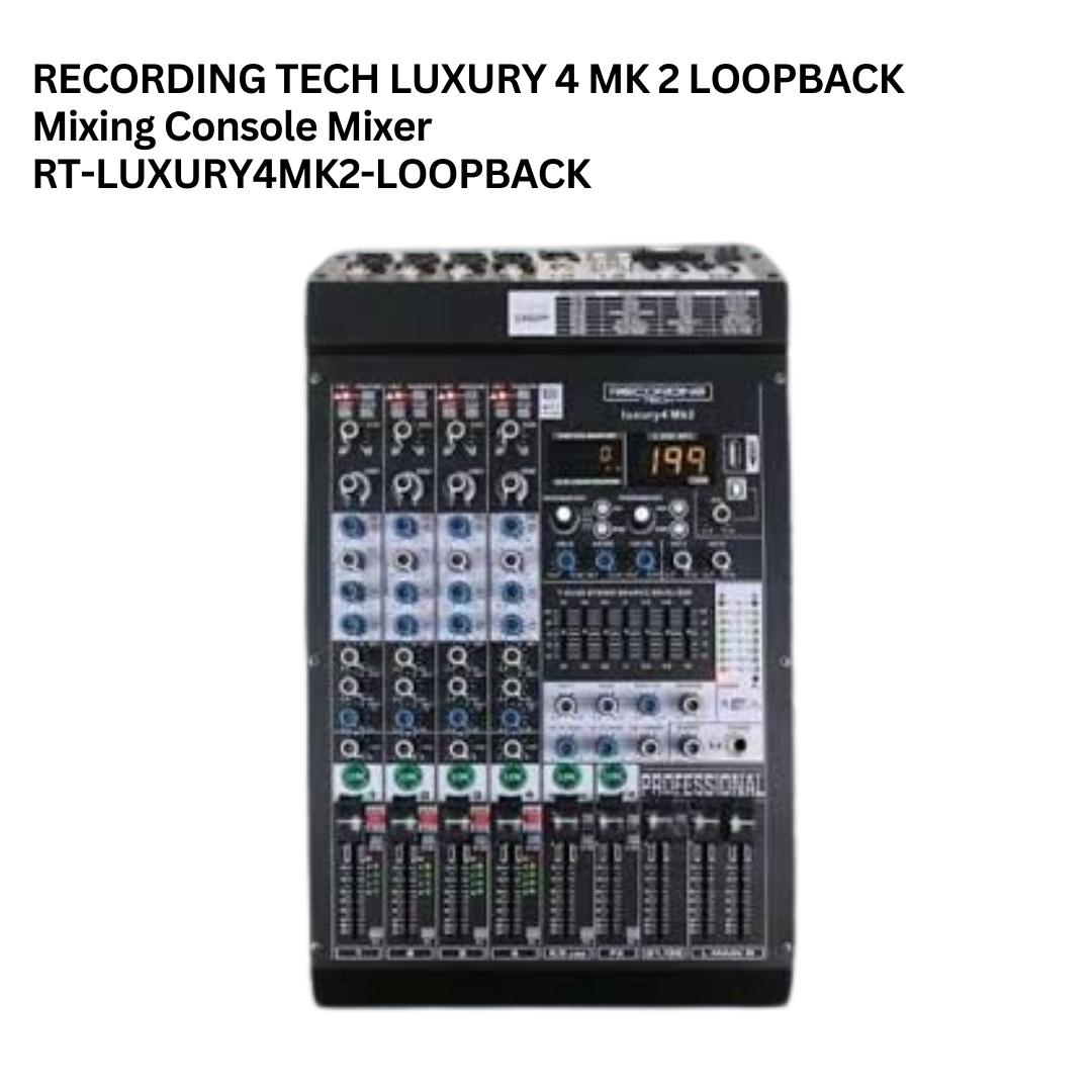 RECORDING TECH LUXURY MK2 NEW WITH LOOPBACK AND 192K PREAMP MIXING CONSOLE | 4 8 12 Audio Mixer Channel