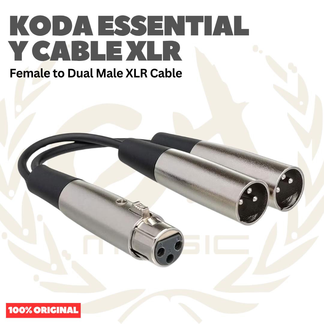 koda essential Y Cable XLR Female to Dual Male XLR - Kabel XLR Konektor Alat Musik Preamp, Mixer atau Recording