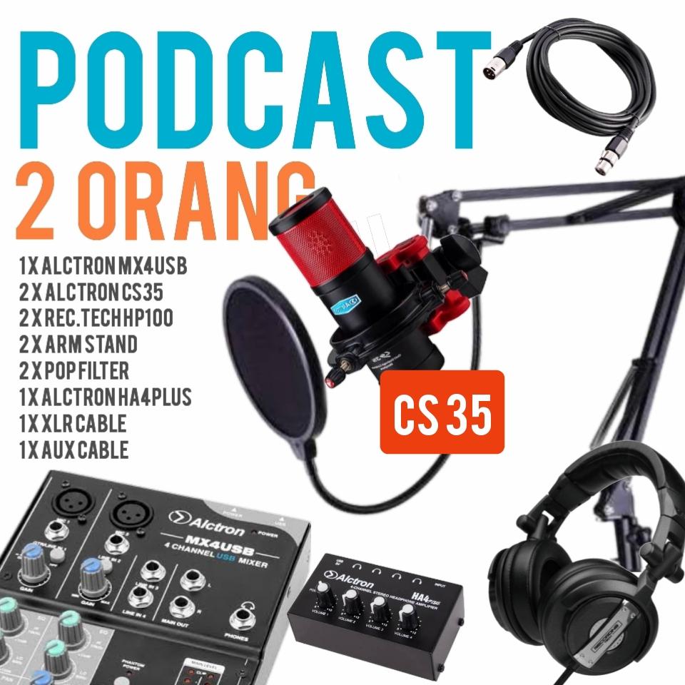 PODCAST LENGKAP 2 ORANG ALCTRON MX4USB + RT HP100 + MICROPHONE