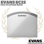 EVANS EC2S Clear Drumhead Tom Batter | 6 8 10 12 13 14 15 16 18 Inch