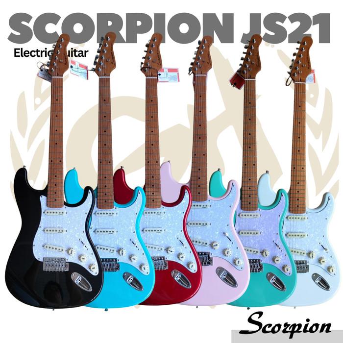 SCORPION JS21 Black Jaguar Series Electric Guitar | Gitar Stratocaster