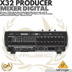 BEHRINGER X32 PRODUCER 40-Input, 25-Bus Rack-Mountable Digital Mixer