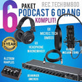 PAKET PODCAST 6 ORANG: BEHRINGER UMC1820 + MAONO MH601 + PAKET BM800