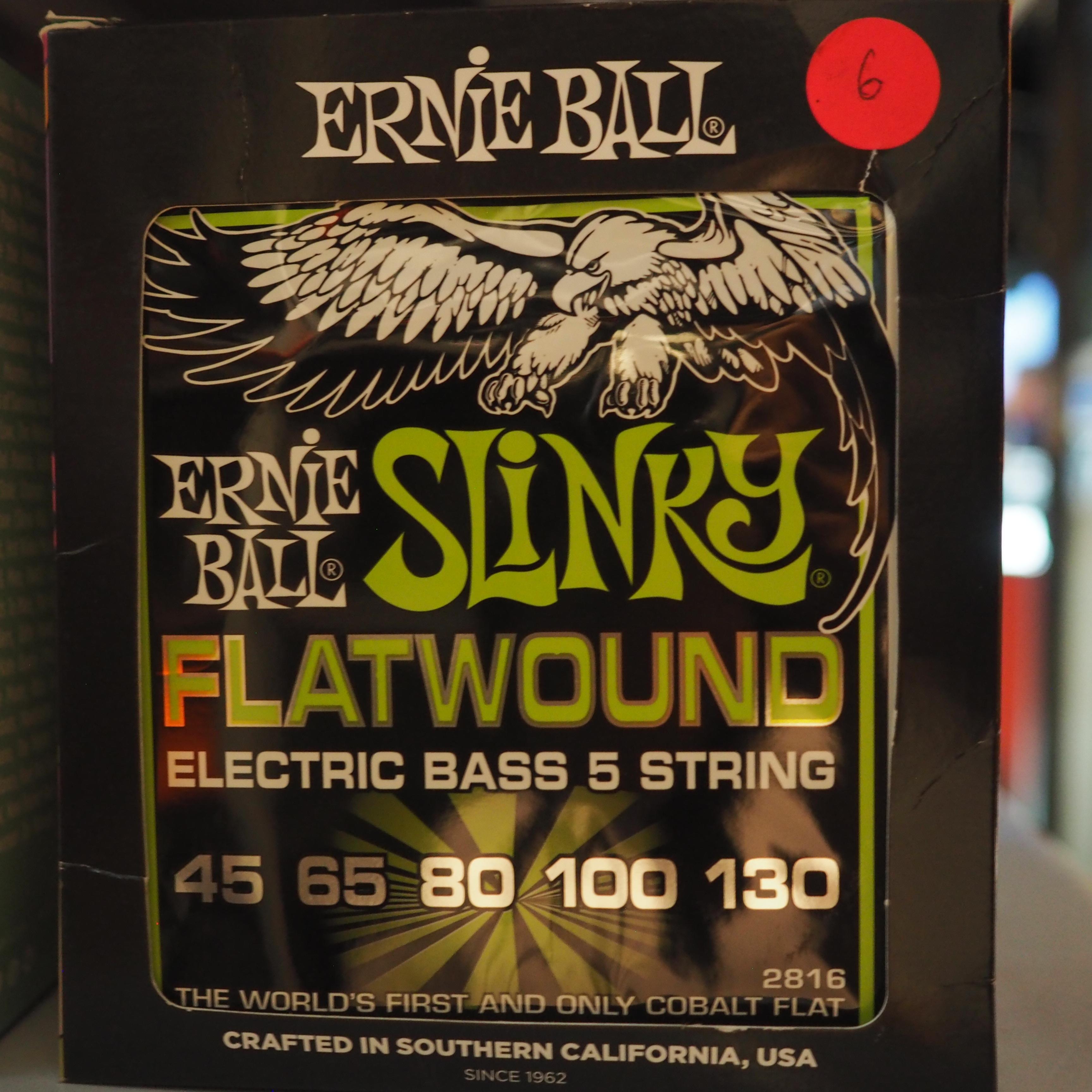 ERNIE BALL 2816 Regular Slinky 5-String Flatwound | Senar Bass 45-130