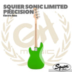 Squier Limited Edition Sonic Precision Bass Guitar w/Black Pickguard, Laurel FB - Bass Elektrik