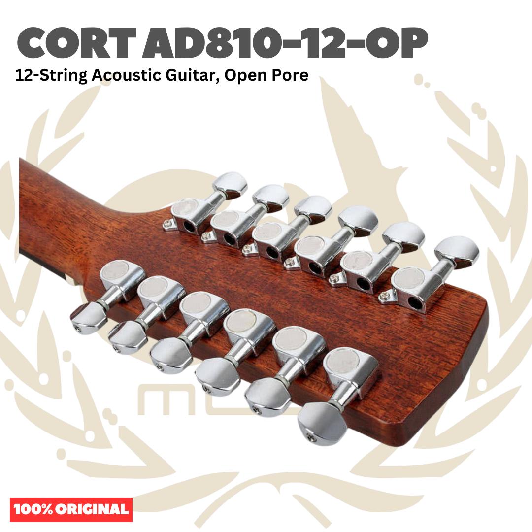 Cort AD810-12-OP Acoustic Guitar 12-String, Open Pore - Gtitar Akustik 12 Senar Original Asli